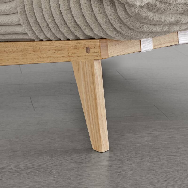 Spruce & Spring Oversized Lounge Accent Chair with Plush Cushions and Solid Wood Frame