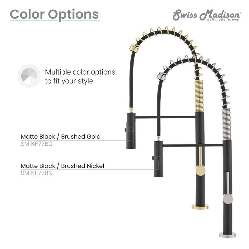 Swiss Madison SM-KF77 Chalet 2.2 GPM Single Hole Pre-Rinse Pull Down