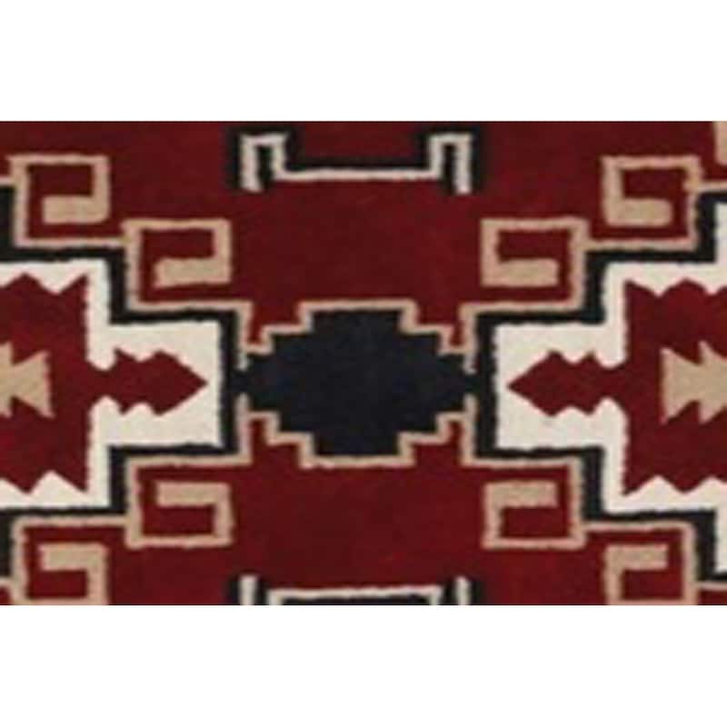 Hand Tufted Southwestern Non Skid Stain Resistant Area Rug - 96' X '60' X '0.5