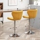preview thumbnail 23 of 75, Roundhill Furniture Ellston Upholstered Adjustable Swivel Barstools, Set of 2