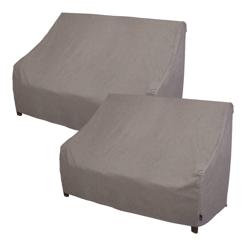 Modern Leisure® Garrison Waterproof Patio Loveseat Cover, 2-Pack, 82.5"L x 38"W x 38.25"H, Granite - Grey