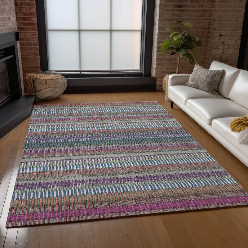 Machine Washable Indoor/ Outdoor Chantille Moroccan Boho Rug