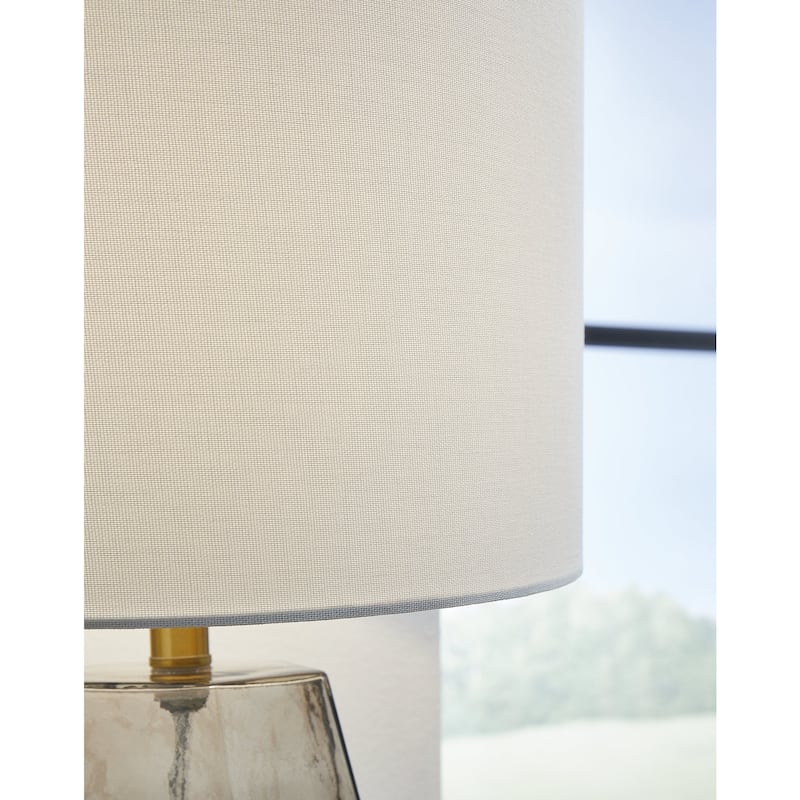 Signature Design by Ashley Taylow Gray Table Lamp - 14"W x 14"D x 24"H