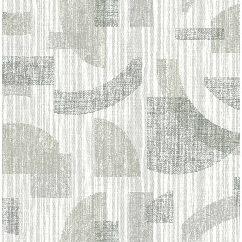 A-Street Prints Fulton Sea Green Shapes Wallpaper