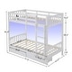 preview thumbnail 4 of 9, Solid Wood Twin-over-Twin Convertible Bunk Bed with 2 Drawer, White