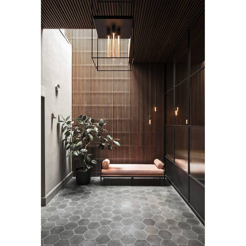 Buster + Punch NCA-02283 Caged 4 Light 20" Wide Semi-Flush Square