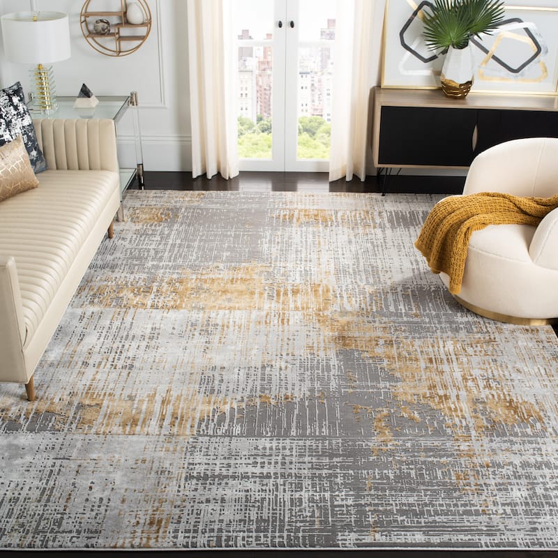 SAFAVIEH Craft Sadula Modern Abstract Rug - 6'7" x 9' - Grey/Beige