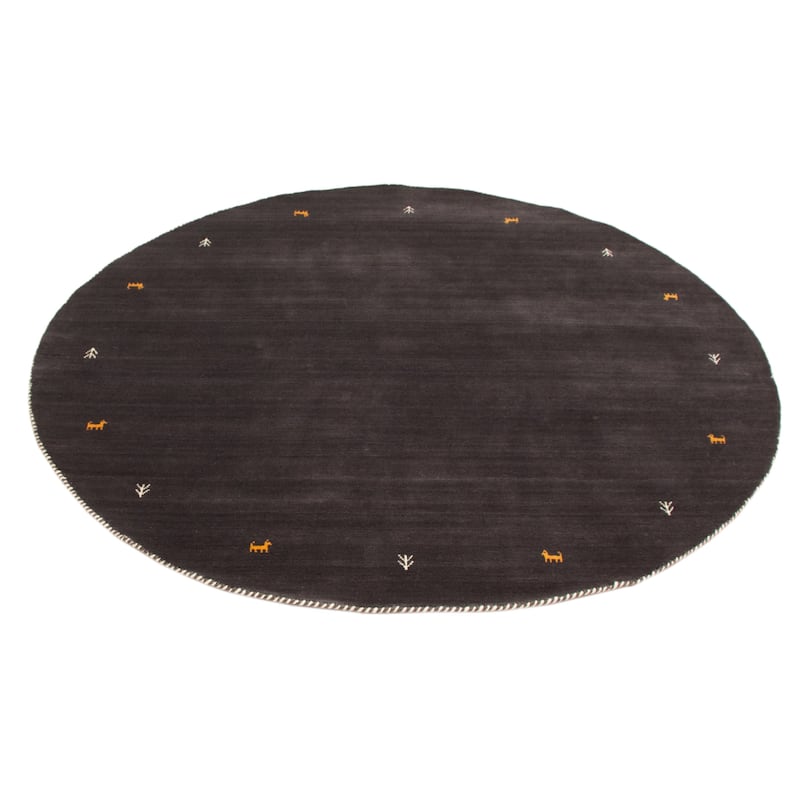 Kashkuli Gabbeh Grey Rug 6'6" x 6'6" - 6'6 x 6'6