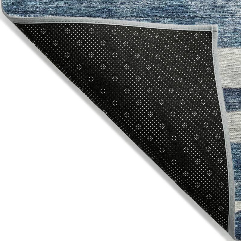 Machine Washable Indoor/ Outdoor Moroccan Stripe Chantille Rug