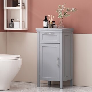 Edgell Manufactured Wood Bathroom Floor Storage Cabinet with Drawer by Christopher Knight Home