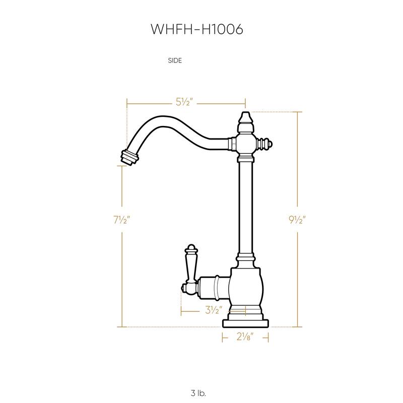 Whitehaus Collection Hot Water Point of Use Faucet