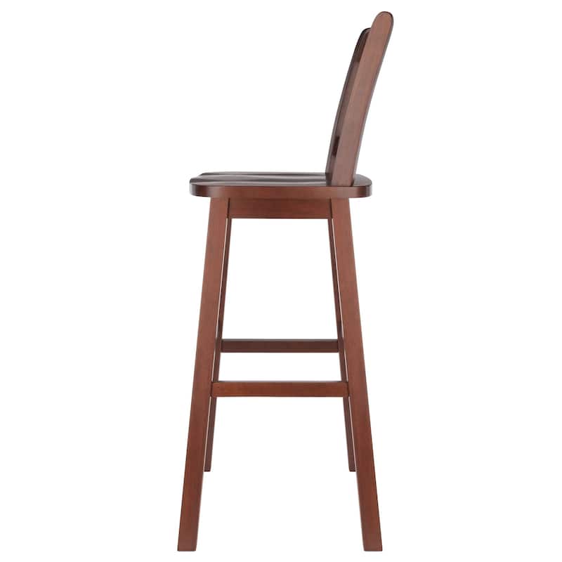 Fina Swivel Seat Bar Stool, Walnut - 16.38 x 18.82 x 43.68 inches