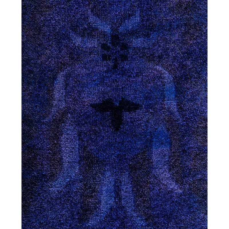 Overdyed One-of-a-Kind Hand-Knotted Area Rug - Purple - 8' 1" x 10' 1"