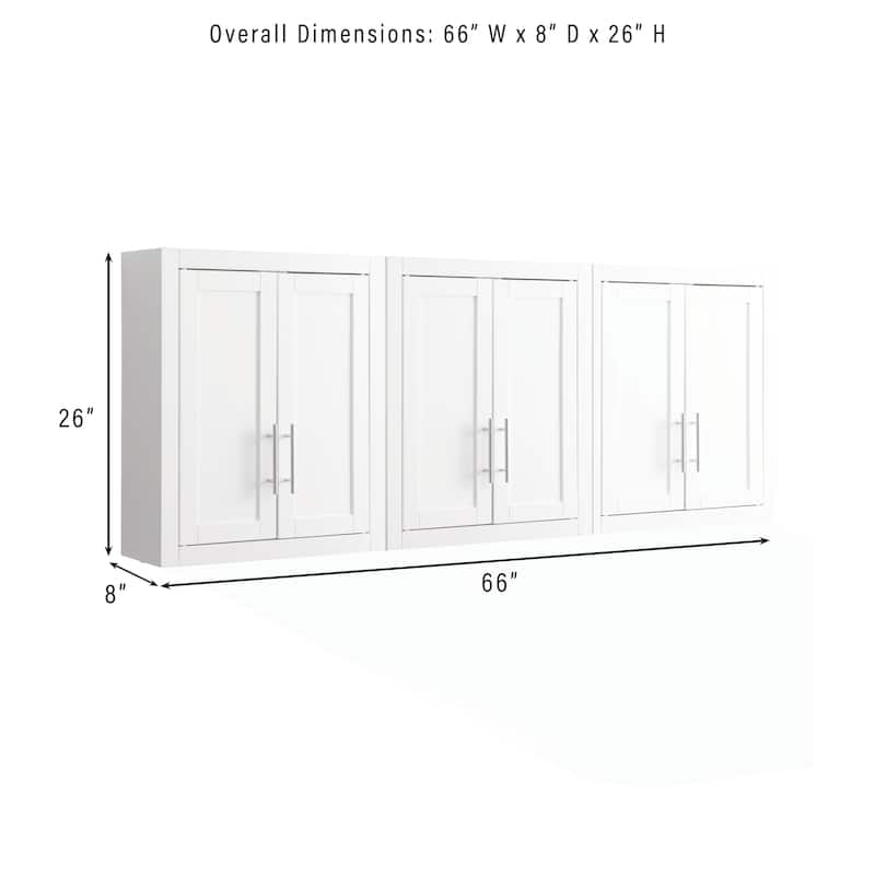 Crosley Savannah 3Pc Wall Storage Cabinet White
