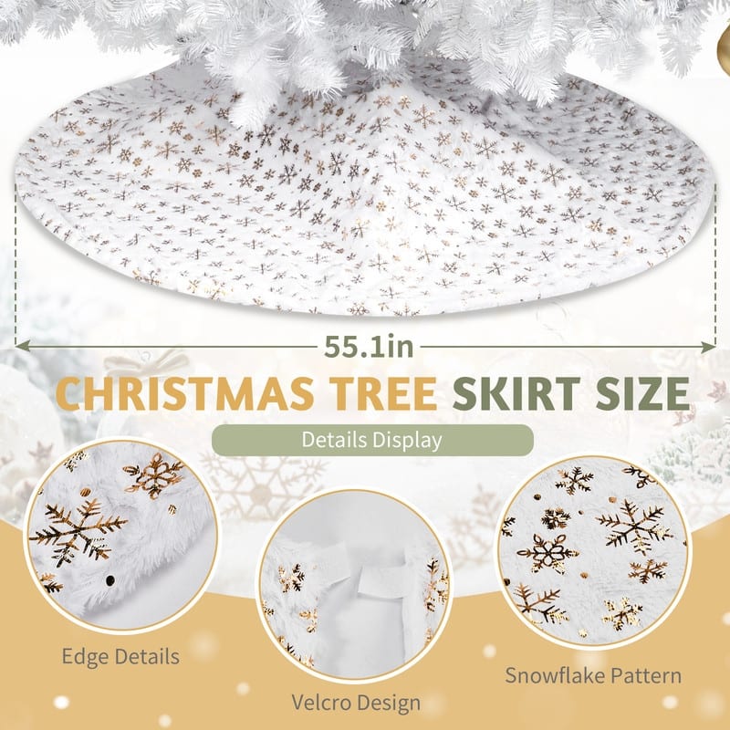 7.5 FT Artificial Christmas Tree with DIY 400 Warm White LED Lights for Holiday Party Office Home