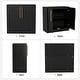 preview thumbnail 13 of 14, Set of 2 Arched Two-Door Cabinets Sideboard Buffet Set with Storage