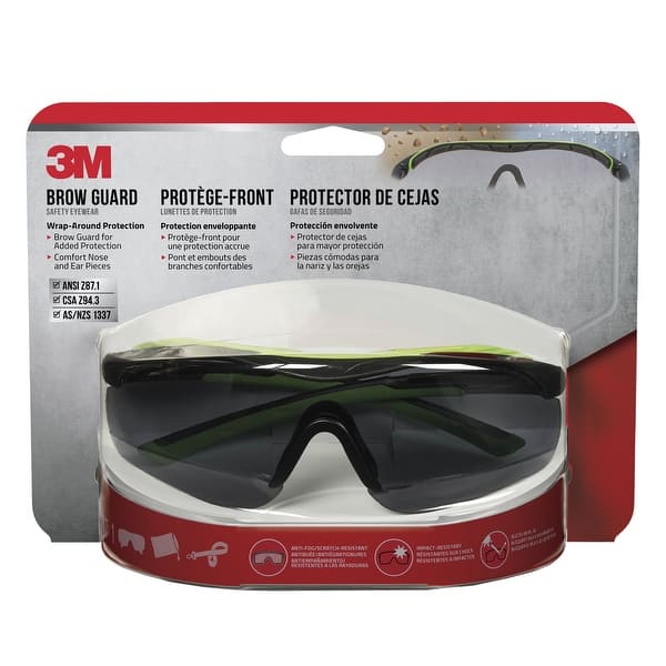 3M Anti-Fog Safety Glasses Gray Lens Black Frame 1 pc - On Sale