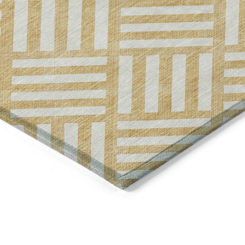 Machine Washable Indoor/ Outdoor Chantille Contemporary Geo Rug