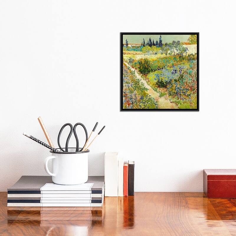 iCanvas "The Garden at Arles" by Vincent van Gogh Framed Canvas Print