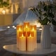 preview thumbnail 6 of 17, Flickering Flameless Candles Acrylic Shell Pillar 3D Wick LED Candles with Timer for Wedding Christmas Home Decor Set of 5