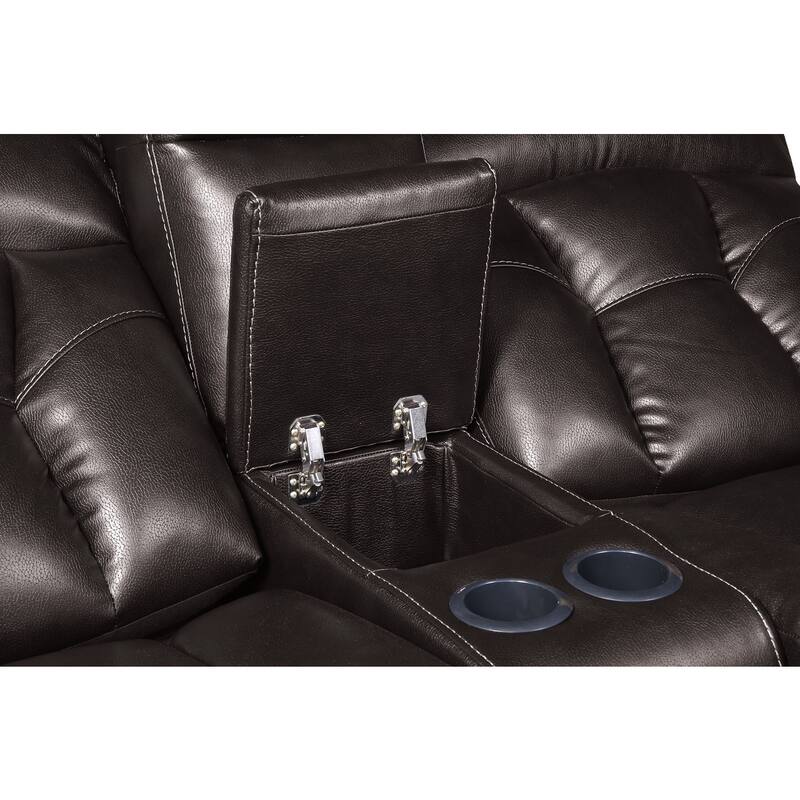 Nessa Brown Reclining Love Seat