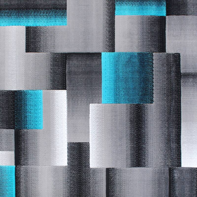 Modern Geometric Style Color Blocked Indoor Area Rug