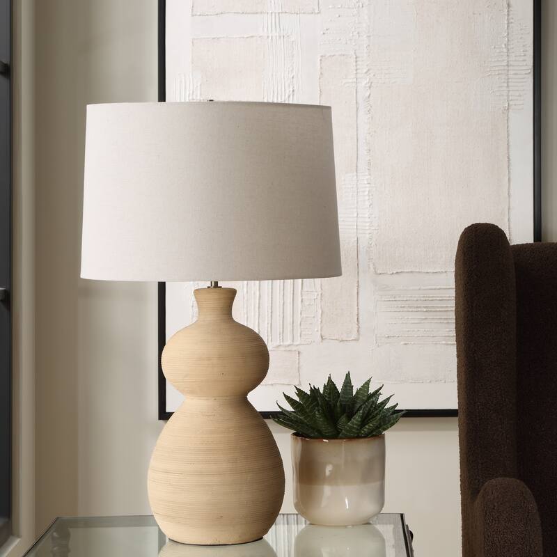 Uttermost Pueblo Fired Clay Table Lamp - 28" H X 17" W X 17" D