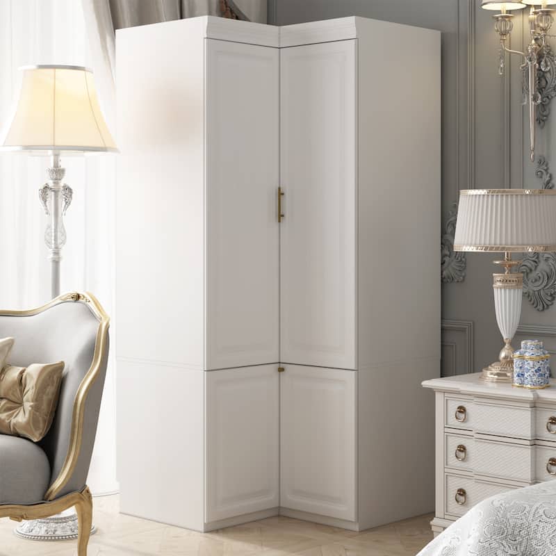 Armoires Wardrobes Shelves Door Bedroom Storage Closet(93.9"/74.2"H) - 74.2"x35.4"