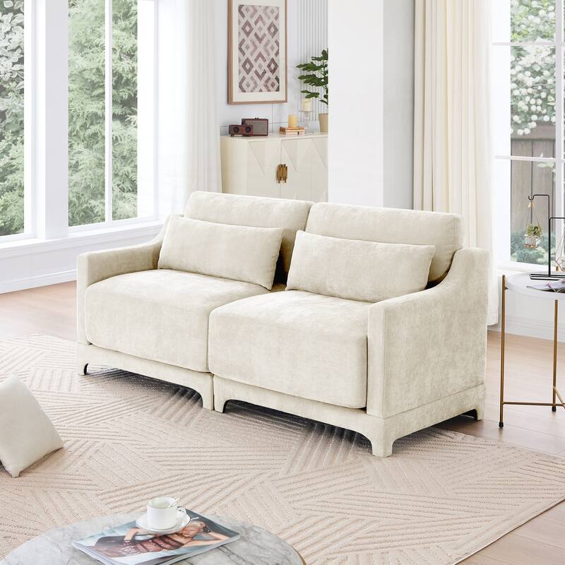 Two seater Chenille Fabric sofa