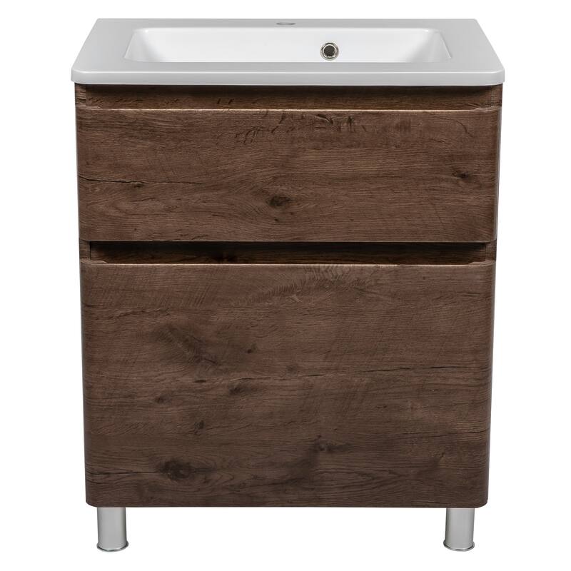 Modern Free Standing Bathroom Vanity with Washbasin | Comfort Collection mirror Omega R-line 32" included