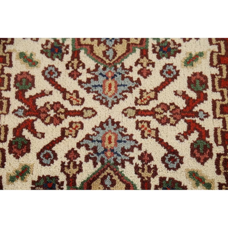 Heriz Serapi Oriental Runner Rug Hand-Knotted Wool Carpet - 2'7"x 7'10"