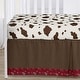 preview thumbnail 4 of 4, Sweet Jojo Designs Tan Brown Western Cowboy Boy 5p Nursery Crib Bedding Set Red Southern Country Blue and White Wild West Horse