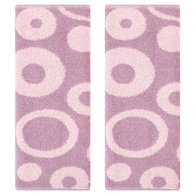 Cute Round Geometric Pattern Hand Towels, Cotton Comfortable Highly Absorbent Bathroom Towel for Hand Drying and Face Washing