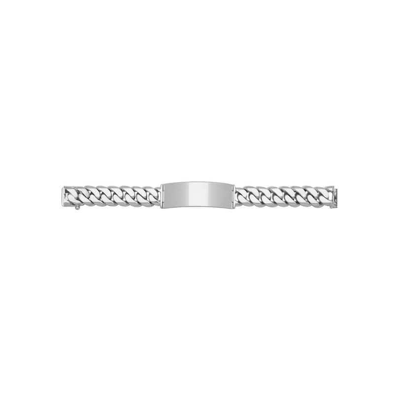Sterling Silver 15 mm Cuban Link ID Bracelet by Roberto Martinez