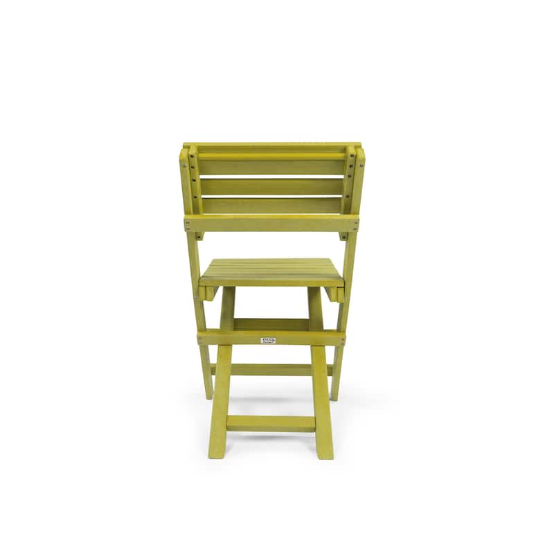 Las Cabos Fully Assembled All-Weather Recycled HDPE Outdoor Folding Bistro Chair