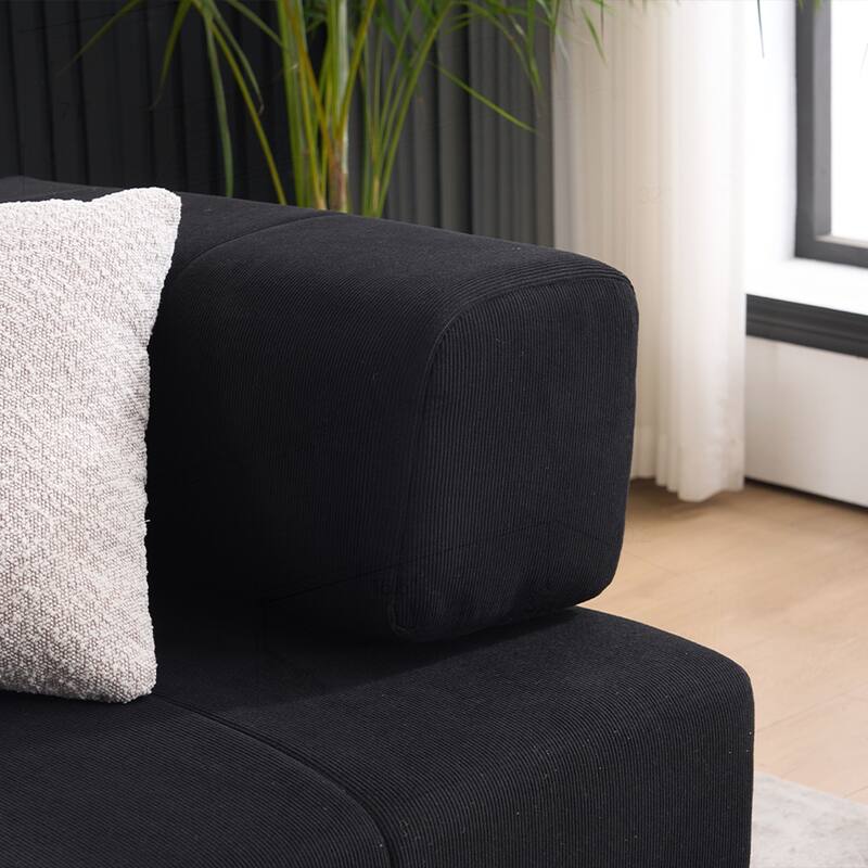 Versatile Convertible Sofa Bed with Plush Pillows for Any Living Space
