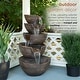 preview thumbnail 4 of 9, Alpine Corporation 34" Tall Outdoor 5-Tier Modern Bowl Cascading Waterfall Fountain with LED Lights