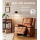 preview thumbnail 20 of 38, Leather Power Lift Recliner with Heat & Massage, Pockets for Elderly Retro Brown 22" Wide