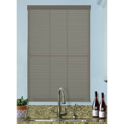 BlindsAvenue Cordless Top Down/Bottom Up Light Filtering Cellular Honeycomb Shade, 9/16" Single Cell, Antique Pewter