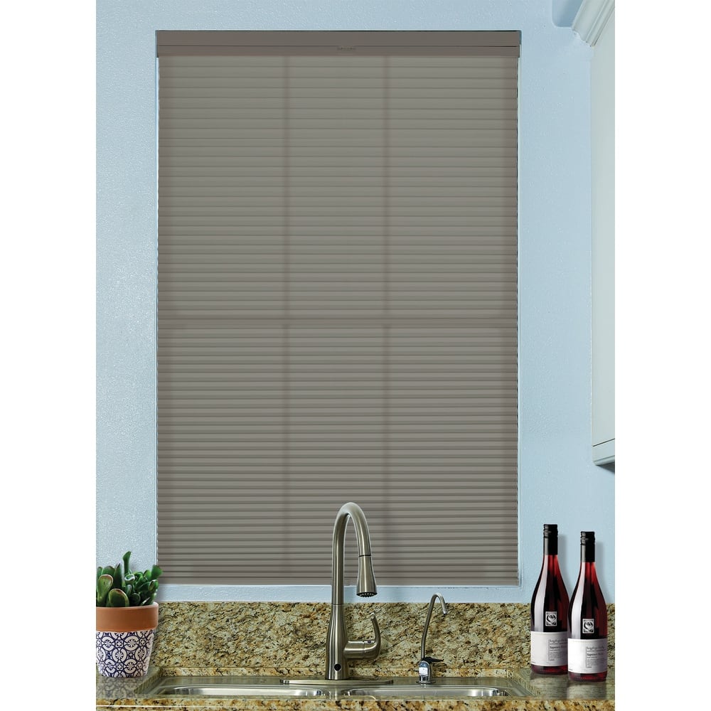 BlindsAvenue Cordless Top Down/Bottom Up Light Filtering Cellular Honeycomb Shade, 9/16" Single Cell, Antique Pewter