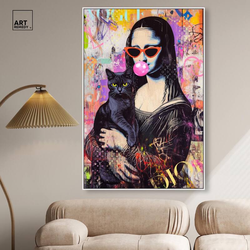Classical Gal and Her Companion Canvas by Art Remedy