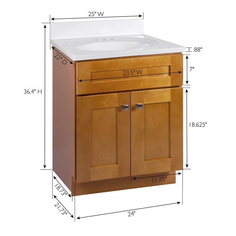 Design House 215582 Brookings 25" Free Standing Single Basin Vanity