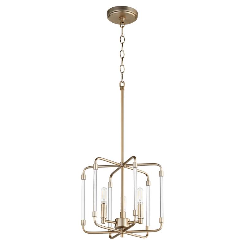 Quorum International Optic 3 Light 13" Wide Pendant - Aged Brass