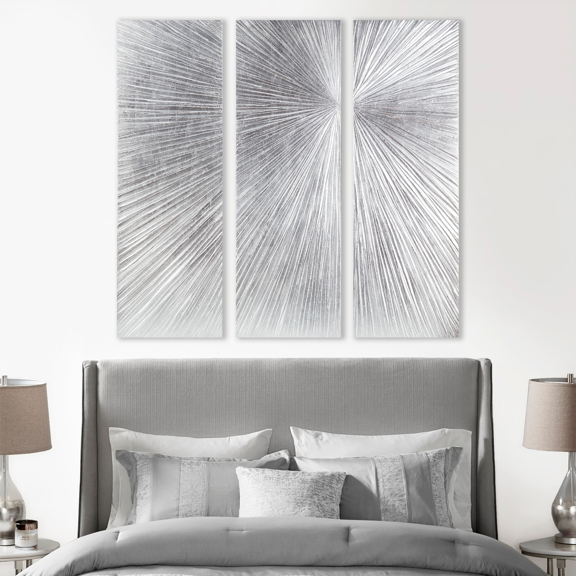 Madison Park Signature Sunburst Hand Painted Triptych 3-piece