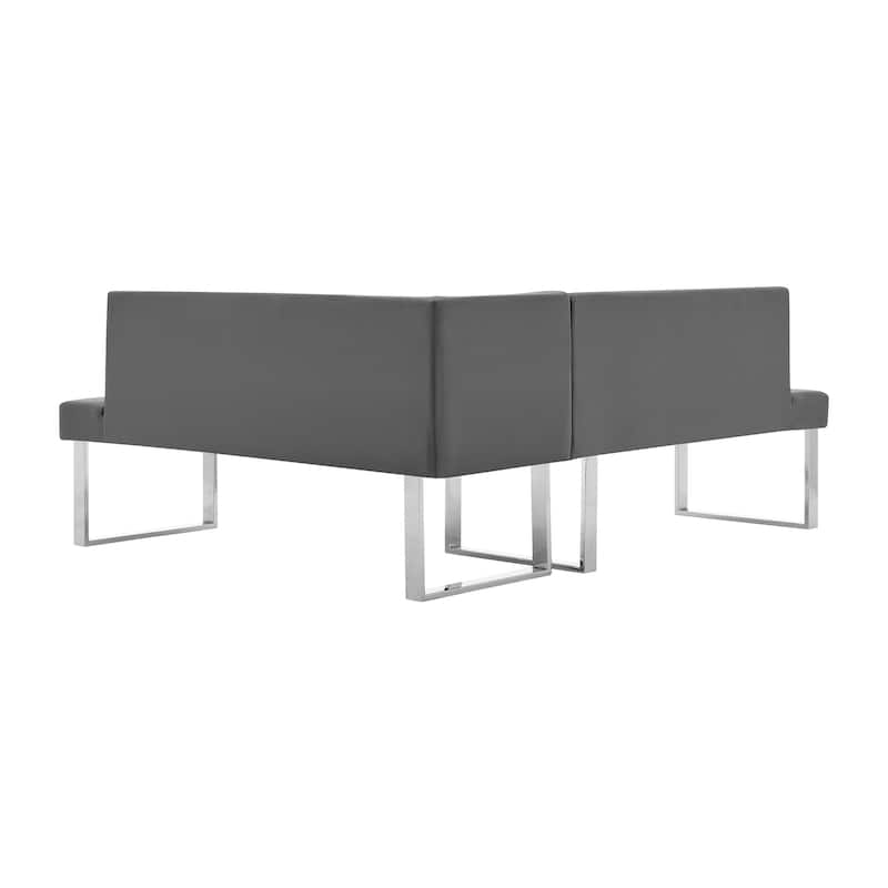 Strick & Bolton Natalia Faux Leather Corner Sofa Dining Bench