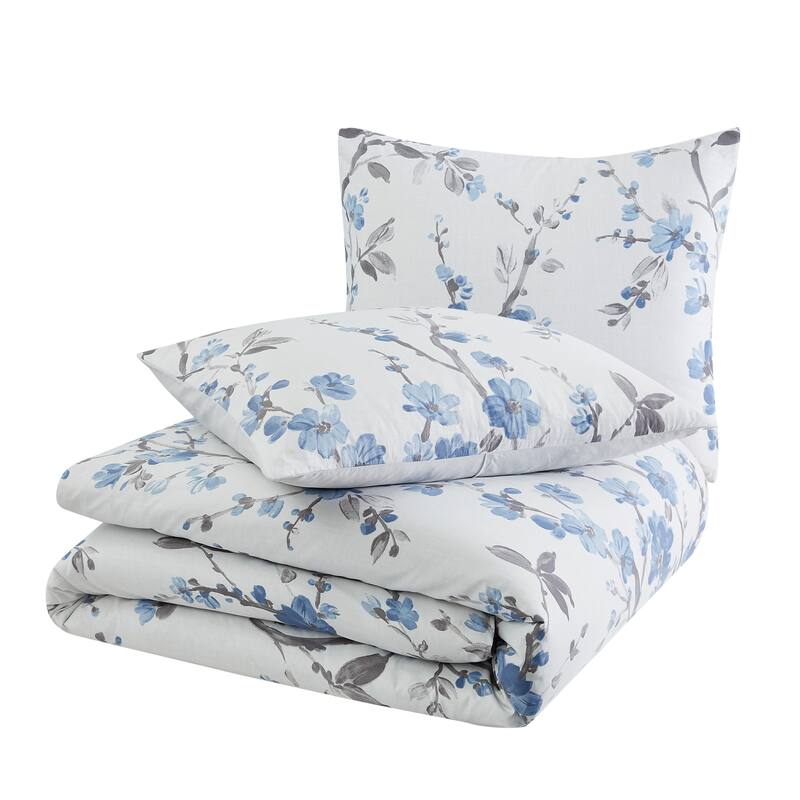 Cannon Kasumi Floral 3 Piece Duvet Cover Set