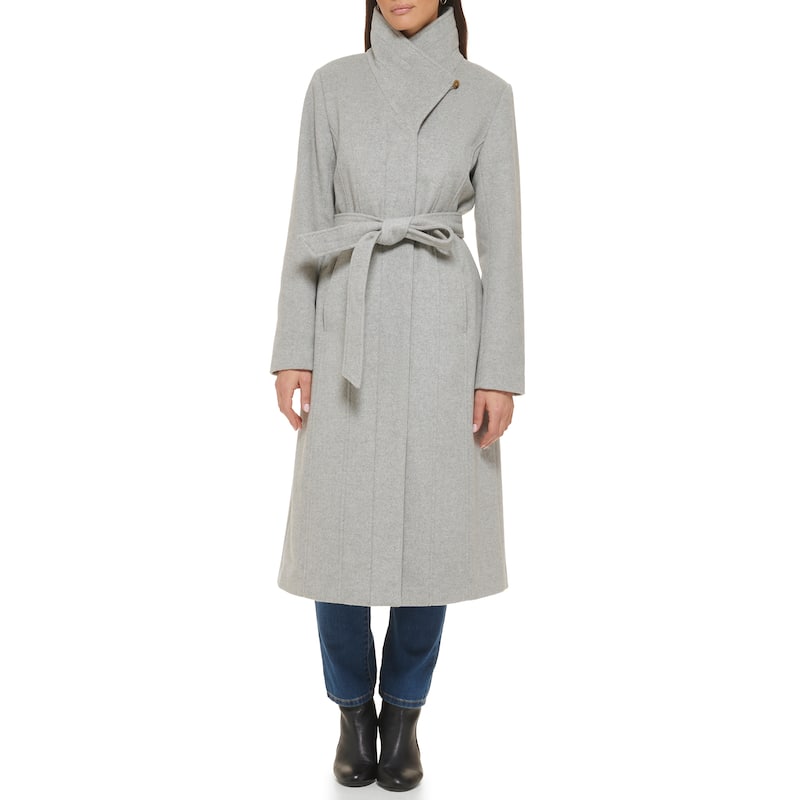 Cole Haan Women's Wool Blend Zip-Up Coat