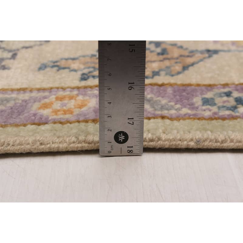 ECARPETGALLERY Hand-knotted Modern Oushak Light Green Wool Rug - 7' 9" x 10' 3"