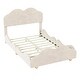 preview thumbnail 50 of 52, Velvet Upholstered Platform Bed with Cloud Shaped Slats