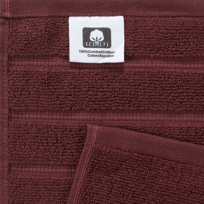 Bibb Home 18 Piece Zero Twist Egyptian Cotton Towel Set - N/A